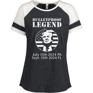 Trump Bulletproof Legend You Missed Again Twice Pa Fl Golf Enza Ladies Jersey Colorblock Tee