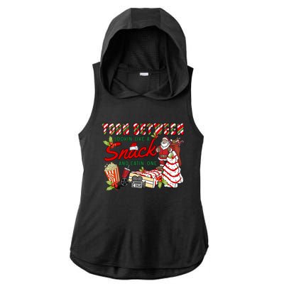 Torn Between Looking Like A Snack And Eating One Santa Xmas Gift Ladies PosiCharge Tri-Blend Wicking Draft Hoodie Tank