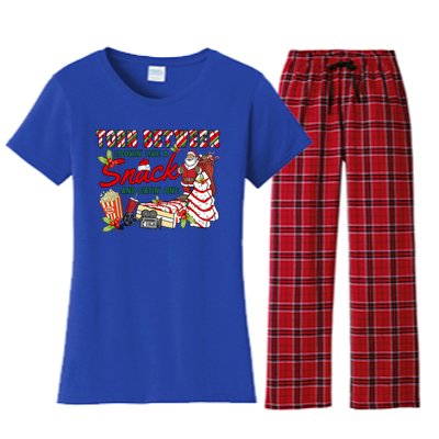 Torn Between Looking Like A Snack And Eating One Santa Xmas Gift Women's Flannel Pajama Set