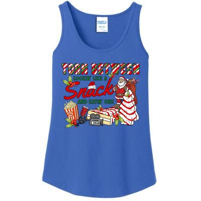 Torn Between Looking Like A Snack And Eating One Santa Xmas Gift Ladies Essential Tank