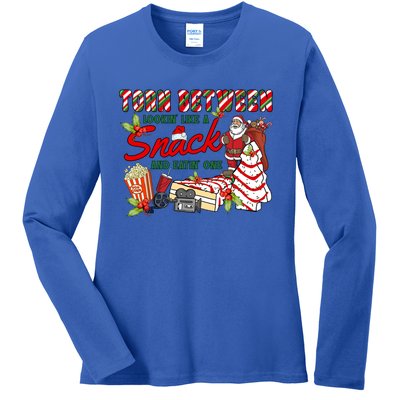 Torn Between Looking Like A Snack And Eating One Santa Xmas Gift Ladies Long Sleeve Shirt