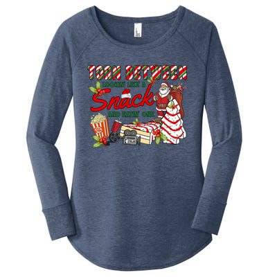 Torn Between Looking Like A Snack And Eating One Santa Xmas Gift Women's Perfect Tri Tunic Long Sleeve Shirt