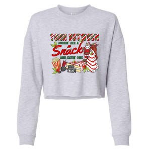 Torn Between Looking Like A Snack And Eating One Santa Xmas Gift Cropped Pullover Crew