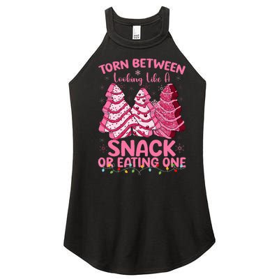 Torn Between Looking Like A Snack Or Eating One Christmas Women’s Perfect Tri Rocker Tank