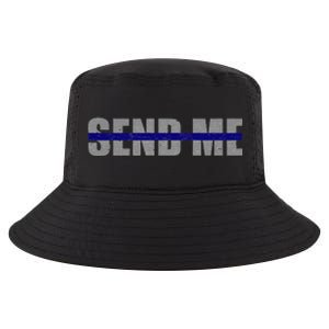 Thin Blue Line Police Support Send Me Cool Comfort Performance Bucket Hat