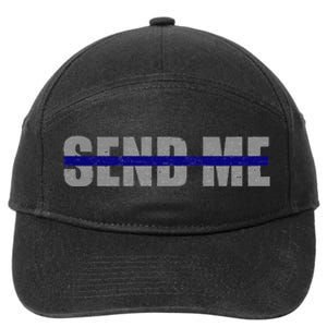 Thin Blue Line Police Support Send Me 7-Panel Snapback Hat