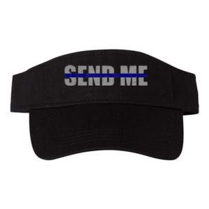 Thin Blue Line Police Support Send Me Valucap Bio-Washed Visor