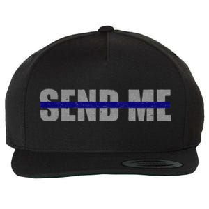 Thin Blue Line Police Support Send Me Wool Snapback Cap