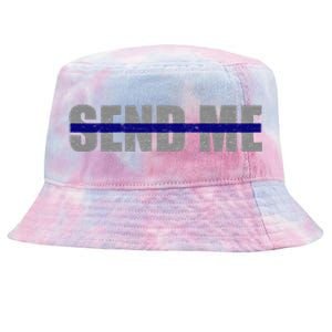 Thin Blue Line Police Support Send Me Tie-Dyed Bucket Hat