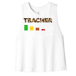 Teacher Battery Life Gift Women's Racerback Cropped Tank