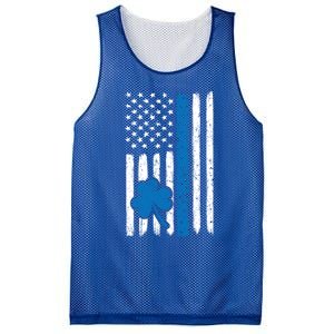 Thin Blue Line St Patrick's Day Gift Police Cop Usa Flag Cool Gift Mesh Reversible Basketball Jersey Tank