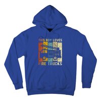 This Boy Loves Fire Trucks Fire Truck Firefighter Hoodie