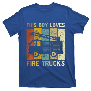 This Boy Loves Fire Trucks Fire Truck Firefighter T-Shirt