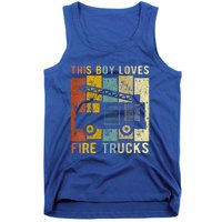 This Boy Loves Fire Trucks Fire Truck Firefighter Tank Top