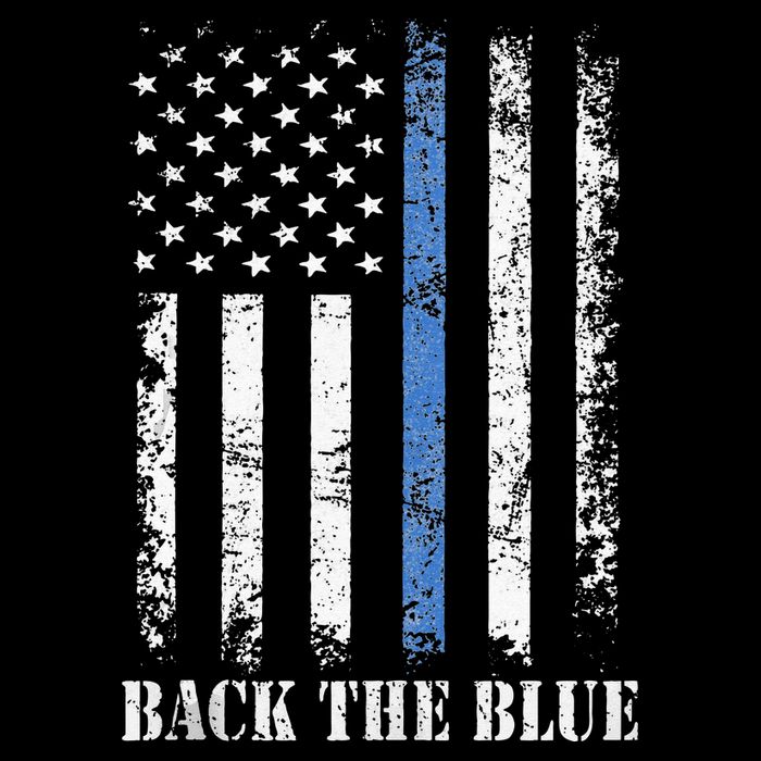 Thin Blue Line Back The Blue American Flag Police Support City Backpack