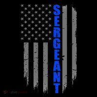 Thin Blue Line Flag For Police Sergeant 7-Panel Snapback Hat