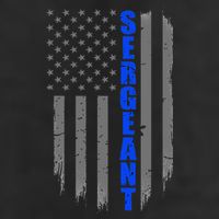 Thin Blue Line Flag For Police Sergeant Golf Towel