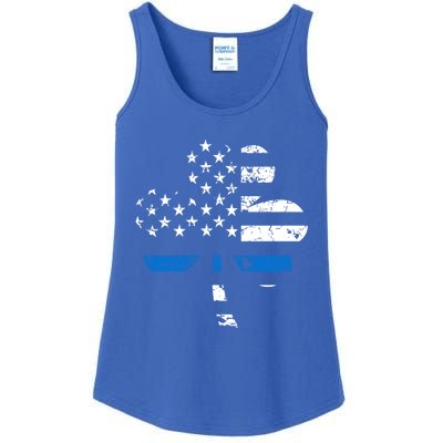 Thin Blue Line Usa Flag Shamrock Police St Patricks Day Gift Ladies Essential Tank