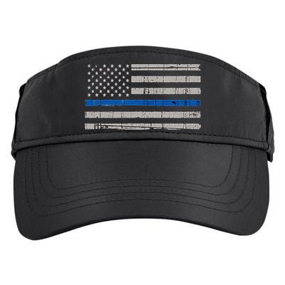 Thin Blue Line Flag  Police Pocket Size Flag Adult Drive Performance Visor