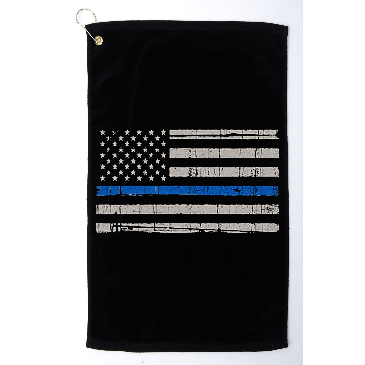 Thin Blue Line Flag  Police Pocket Size Flag Golf Towel