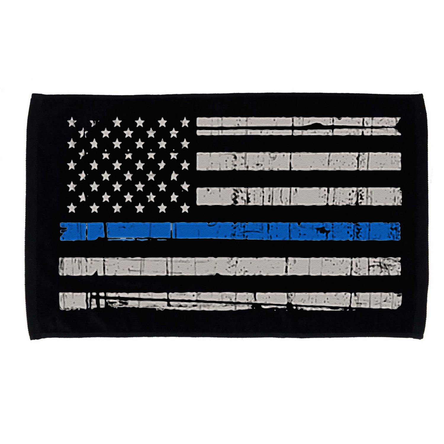 Thin Blue Line Flag  Police Pocket Size Flag Microfiber Hand Towel
