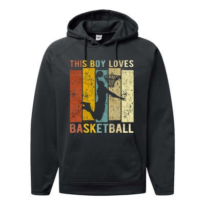 This Boy Loves Basketball Basketball Performance Fleece Hoodie