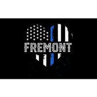 Thin Blue Line Heart Fremont CA Police Officer Patriotic Bumper Sticker