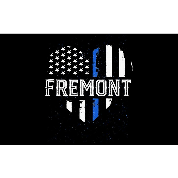 Thin Blue Line Heart Fremont CA Police Officer Patriotic Bumper Sticker