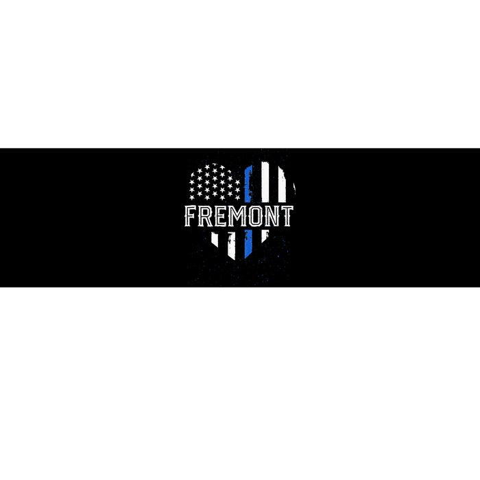 Thin Blue Line Heart Fremont CA Police Officer Patriotic Bumper Sticker