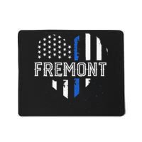 Thin Blue Line Heart Fremont CA Police Officer Patriotic Mousepad