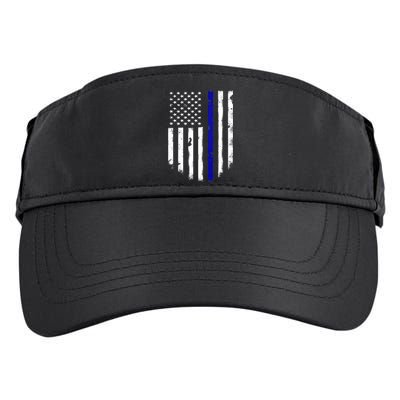 Thin Blue Line American Flag Shirt Cool Police Support Tee Adult Drive Performance Visor