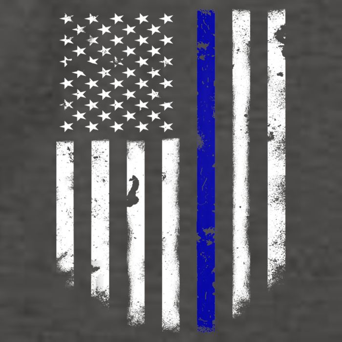 Thin Blue Line American Flag Shirt Cool Police Support Tee Vector Backpack