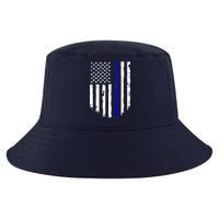 Thin Blue Line American Flag Shirt Cool Police Support Tee Cool Comfort Performance Bucket Hat