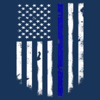 Thin Blue Line American Flag Shirt Cool Police Support Tee Bucket Hat