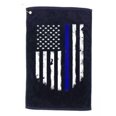 Thin Blue Line American Flag Shirt Cool Police Support Tee Golf Towel