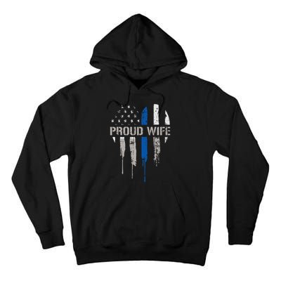 Thin Blue Line Police Police Officer Wife Gift Tall Hoodie