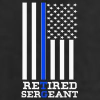 Thin Blue Line Retired Police Sergean Retirement Gift 11oz C Handle Ceramic Mug