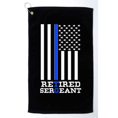 Thin Blue Line Retired Police Sergean Retirement Gift Golf Towel