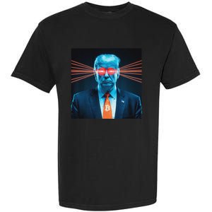 Trump Bitcoin Laser Eyes Crypto Fan Cryptocurrency Investor Garment-Dyed Heavyweight T-Shirt