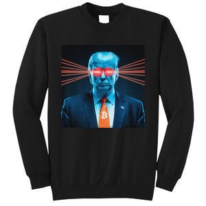 Trump Bitcoin Laser Eyes Crypto Fan Cryptocurrency Investor Sweatshirt