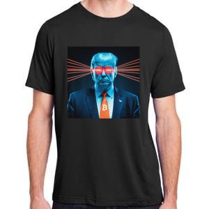 Trump Bitcoin Laser Eyes Crypto Fan Cryptocurrency Investor Adult ChromaSoft Performance T-Shirt