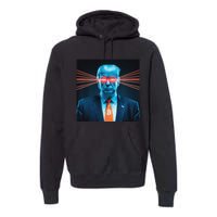 Trump Bitcoin Laser Eyes Crypto Fan Cryptocurrency Investor Premium Hoodie