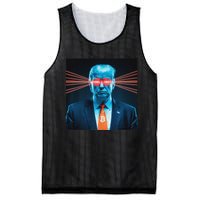 Trump Bitcoin Laser Eyes Crypto Fan Cryptocurrency Investor Mesh Reversible Basketball Jersey Tank