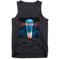 Trump Bitcoin Laser Eyes Crypto Fan Cryptocurrency Investor Tank Top