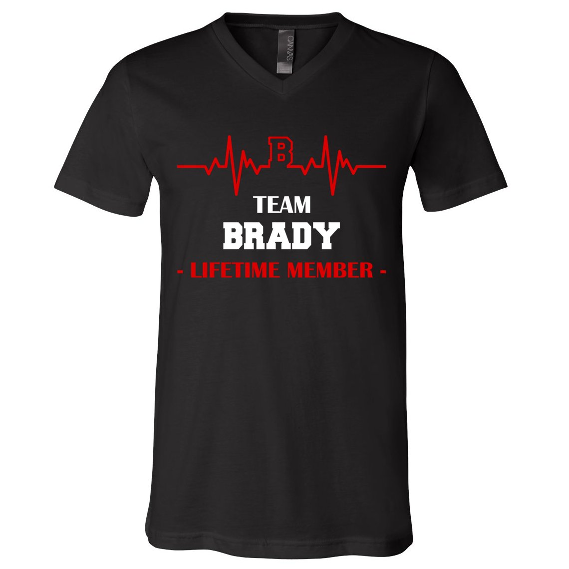 Team Brady Lifetime Member V-Neck T-Shirt