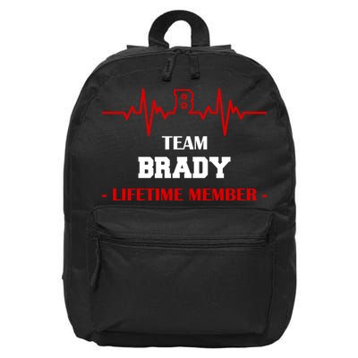 Team Brady Lifetime Member 16 in Basic Backpack