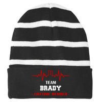 Team Brady Lifetime Member Striped Beanie with Solid Band