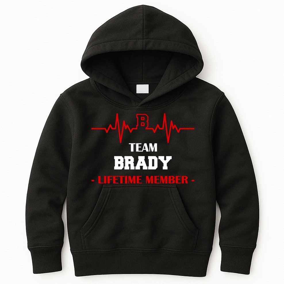 Team Brady Lifetime Member Kids Hoodie