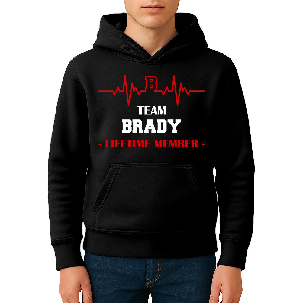 Team Brady Lifetime Member Kids Hoodie