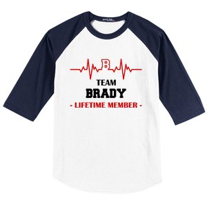 Team Brady Lifetime Member Baseball Sleeve Shirt